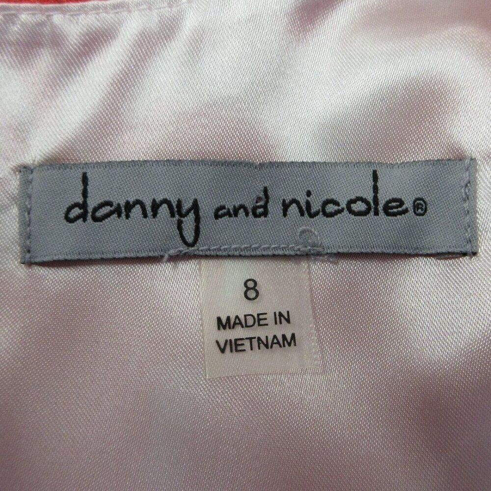 DANNY & NICOLE Fit‎ & Flare Floral Sleeveless Mini Dress Size 8 Orange White NWT - Picture 6 of 12